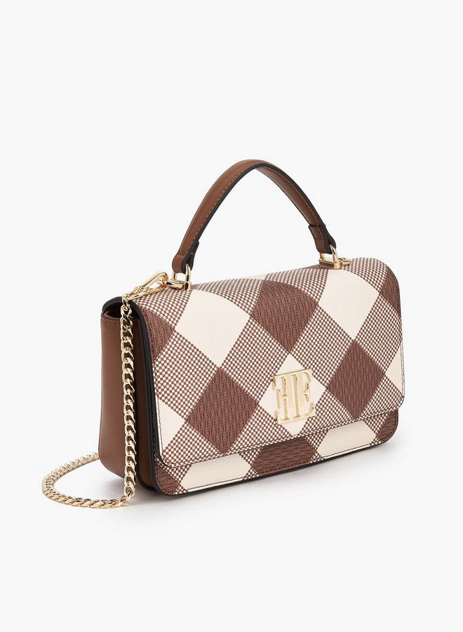 ايل حقيبة ساتشيل بطبعة شعار مع حزام سلسلة - Image 3